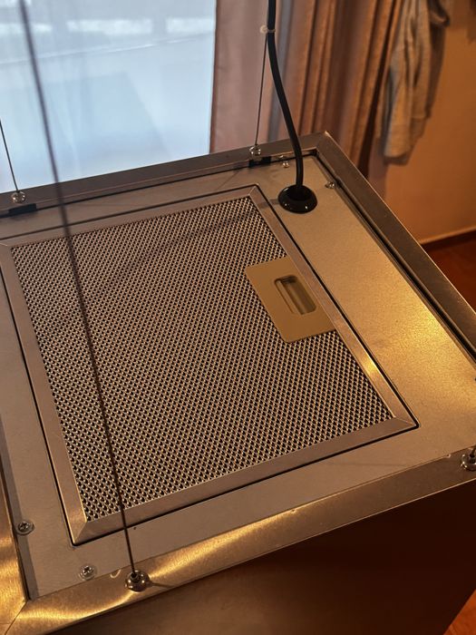 Hotă suspendată insulă LCD senzor tactil 37 cm oțel inoxidabil