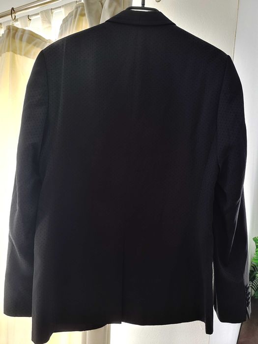 Sacou barbati Viggo Premium (Lana 75% & Matase 25%) - Marimea 48, Negru Regal
