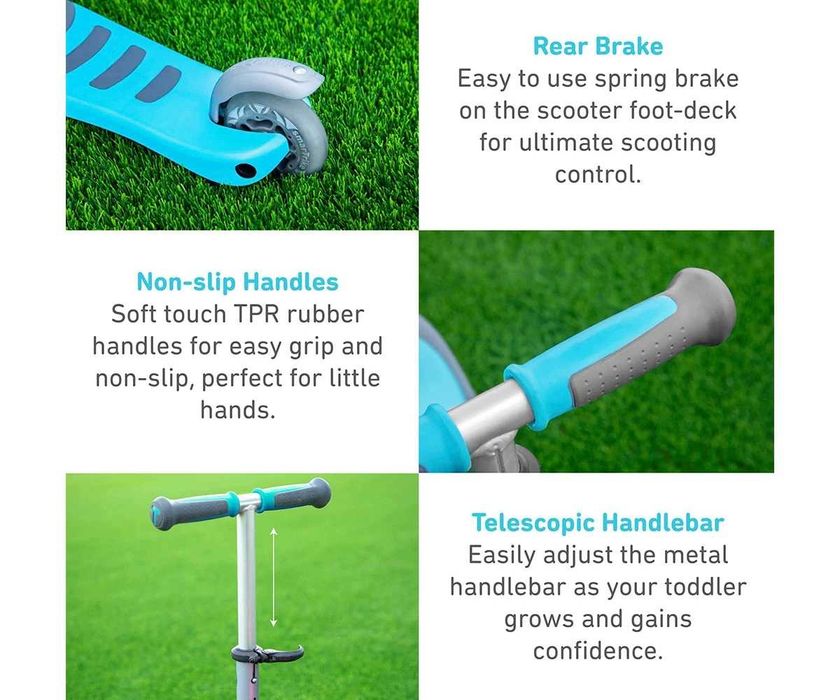 Детски скутер smarTrike Т1, син, тротинетка за деца