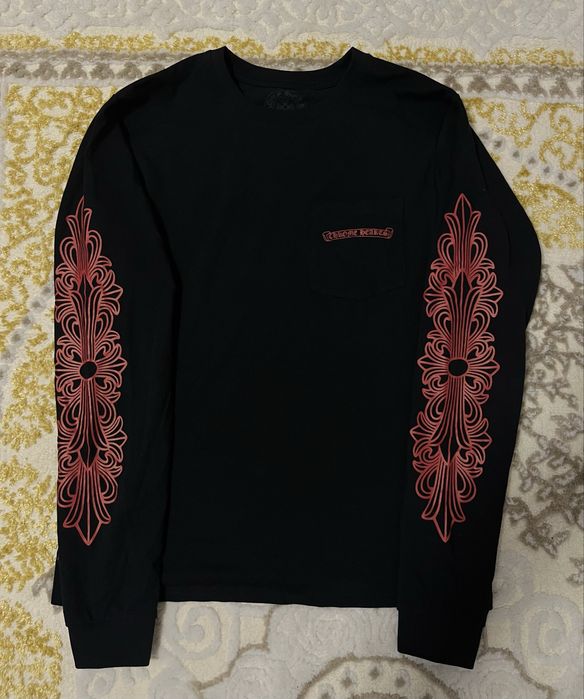 Bluza Chrome Hearts Floral “Scroll Logo Graphic Print Henley”