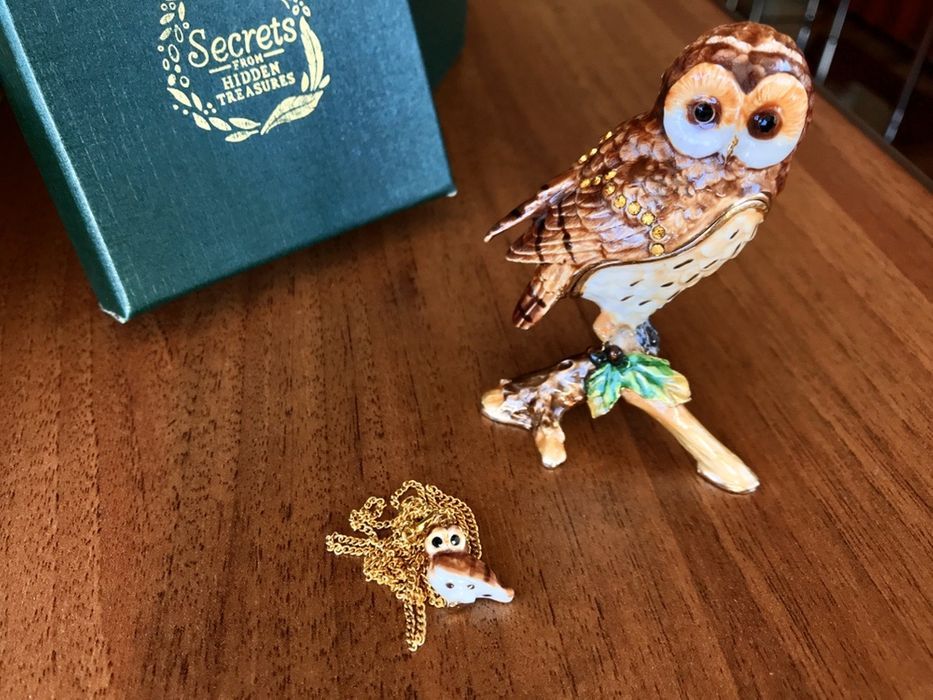 Vand cutiuta de bijuterii pictata manual cu cristale