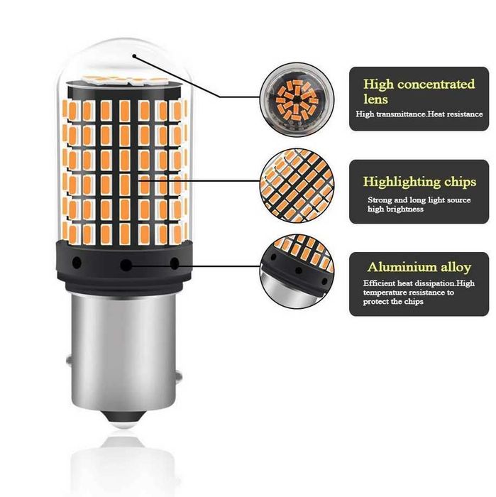 Комплект диодни крушки за мигач - BA15S