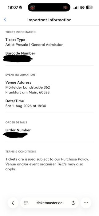 1 x Bilet + avion(optional) la The Weeknd Frankfurt