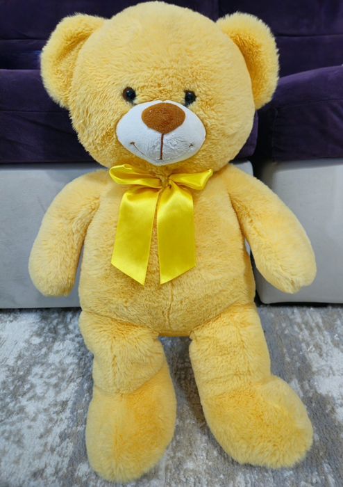 Ursulet de pluș galben-50cm