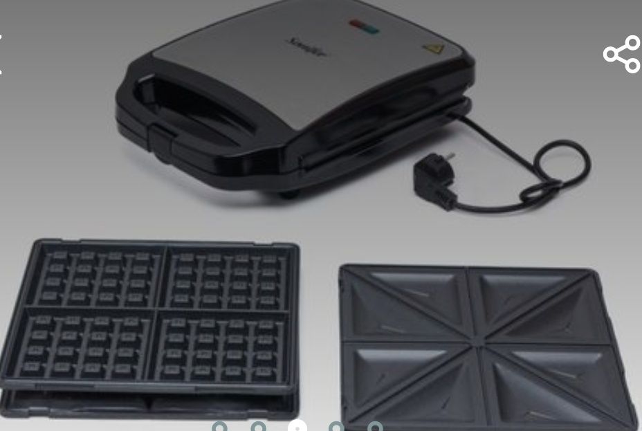 Мультифункциональная вафельница Sonifer sf 6087 имеет три сменных пары