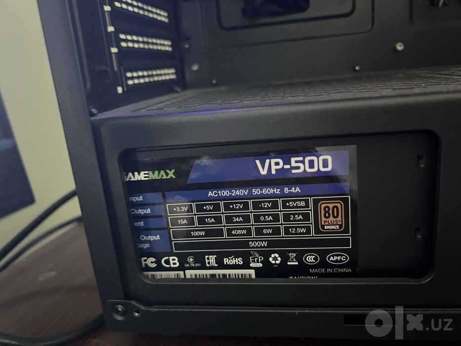 Системный блок i3-10100F, RX 550, SSD+HDD ОЗУ 8GB