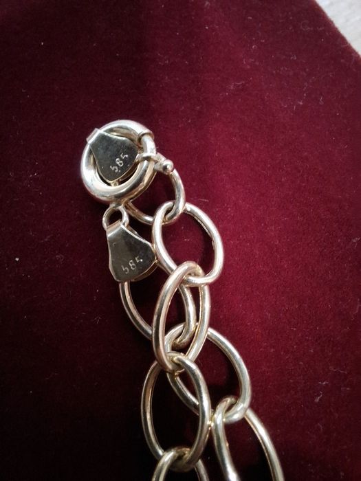 Златно колие + златна гривна. 14 карата