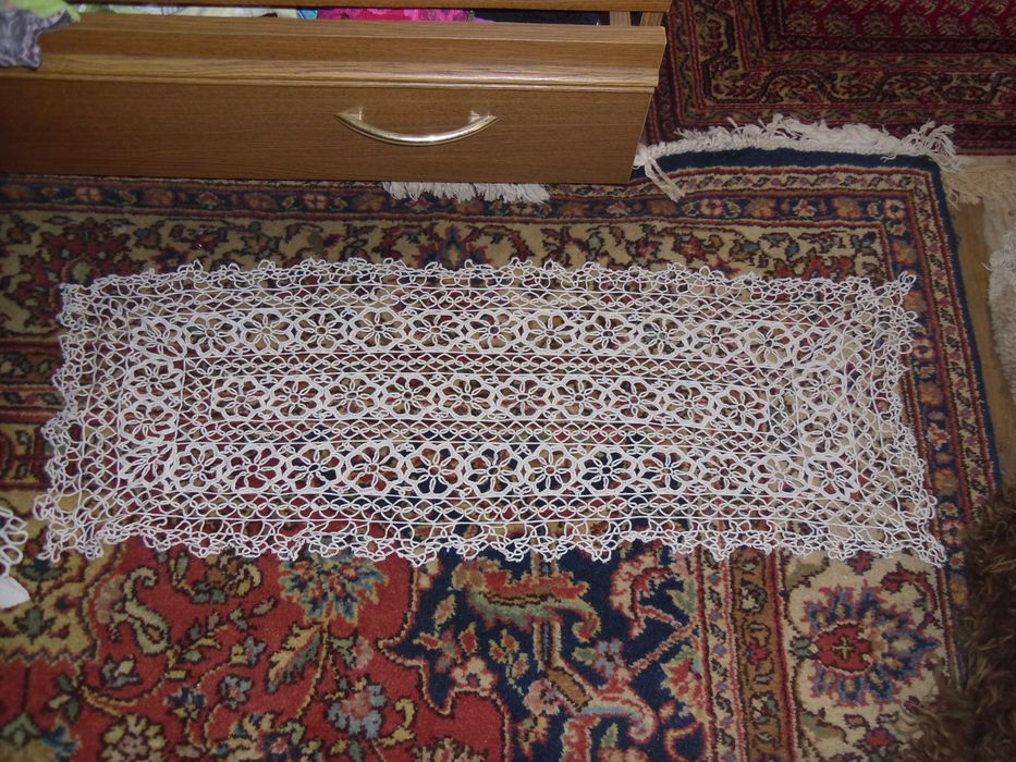 set mare macrame alb