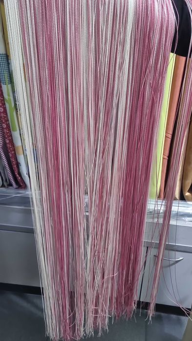 Шторы нитяные цветные