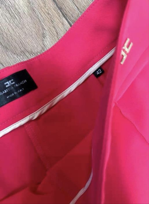 Elisabetta Franchi Панталон чино цвят фуксия