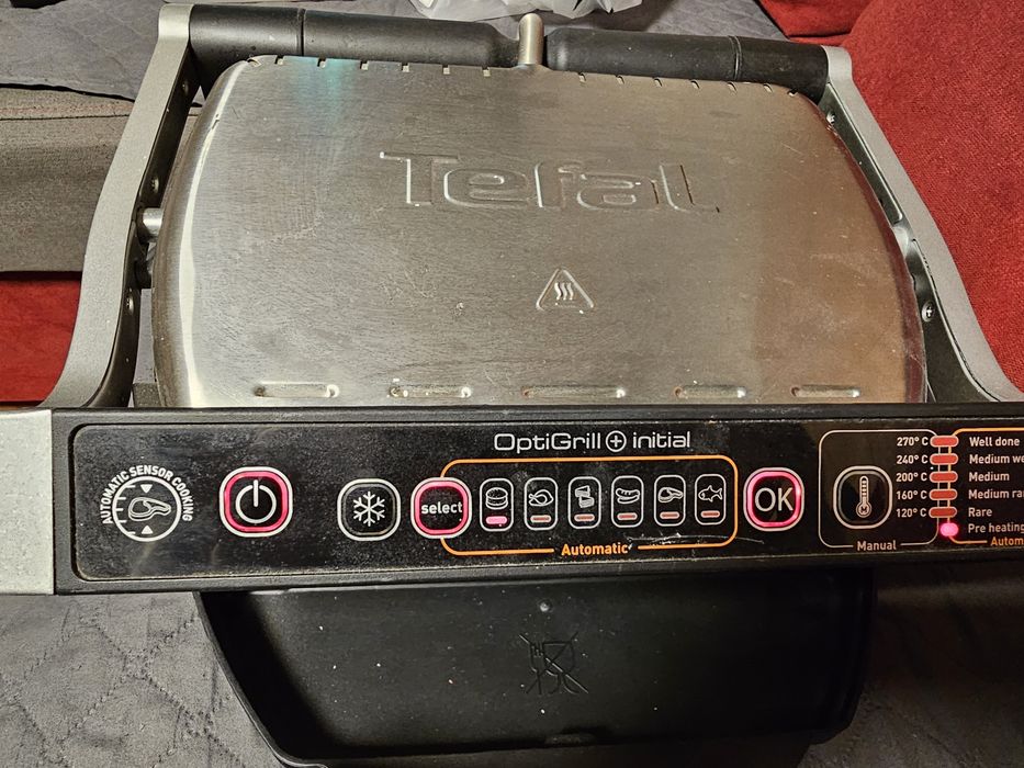Gratar electric Tefal Optigrill GC706D34 + tava Snacking and Backing