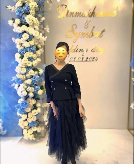 Вечерняя шикарное черное платье