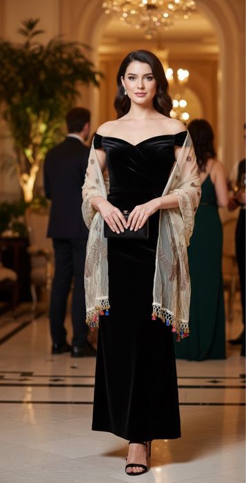 Sal handmade cu o superba broderie