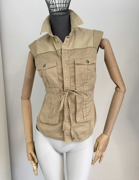 DIESEL памук и лен елек сафари XS