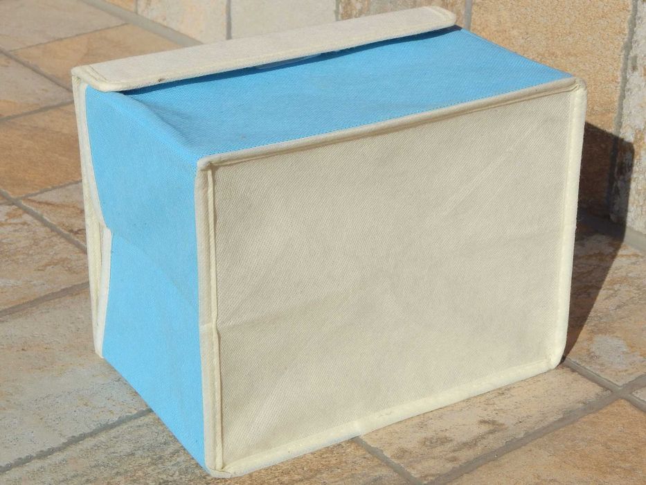 Cutie utilitara depozitare din carton acoperit cu panza textila