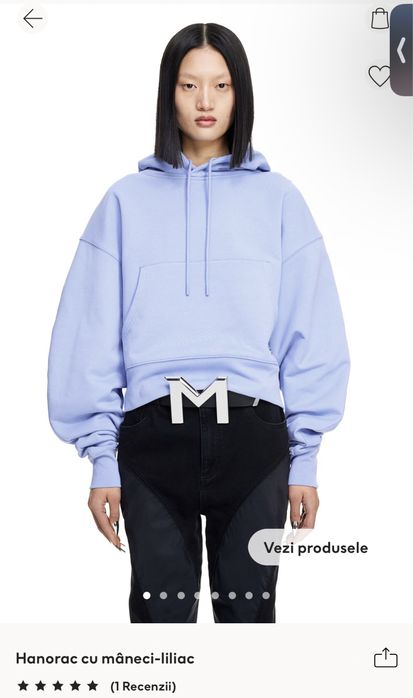 H&M Mugler Hanorac - maneci liliac