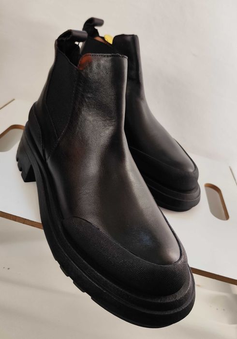 Ghete chelsea 41 41.5 plain toe ZARA NOI piele naturala