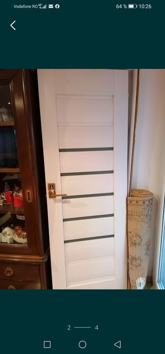 Ușa de interior noua cu toc și broasca (205cm înălțime/75 cm lațime)