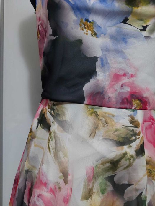 Rochie imprimeu floral La Donna in V, in clos