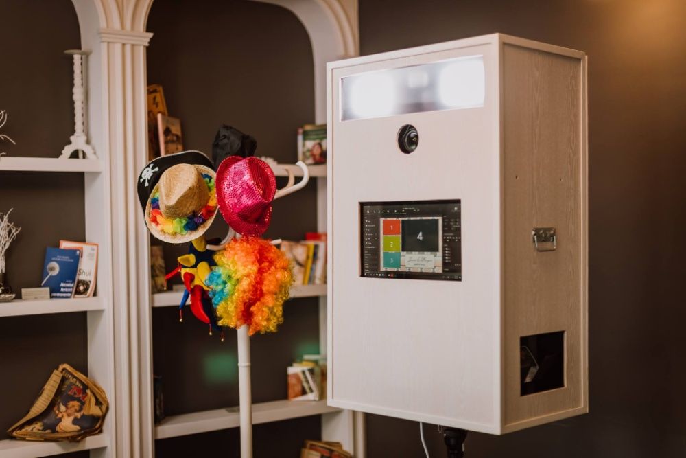 Fum greu cu gheață carbonica dansul mirilor - Cabina foto - Photobooth