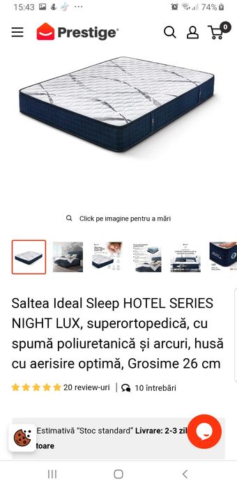 Pat tapițat modern cu lada pentru depozitare +saltea ortopedica nouă