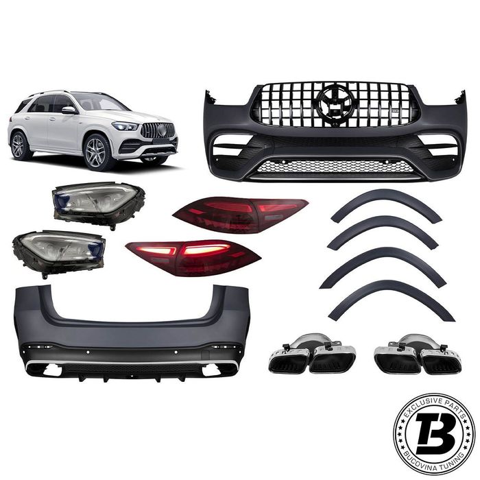 Pachet Exterior compatibil cu Mercedes GLE SUV W167 GLE63 Design