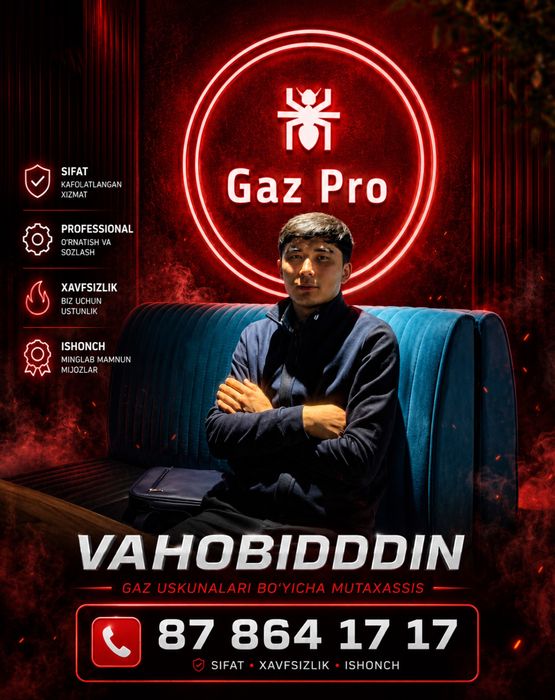 Metan va propan sifatli va tez ornatib beramiz