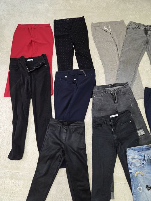 Lot pantaloni dama S-M,diferite marci,Zara,H&M,Brescha,Stradivarius