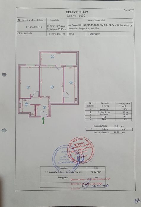 Proprietar..vânzare apartament 2 camere Bragadiru