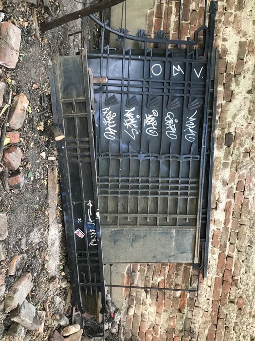 Porti fier masiv forjat Art Nouveau 1900 originale