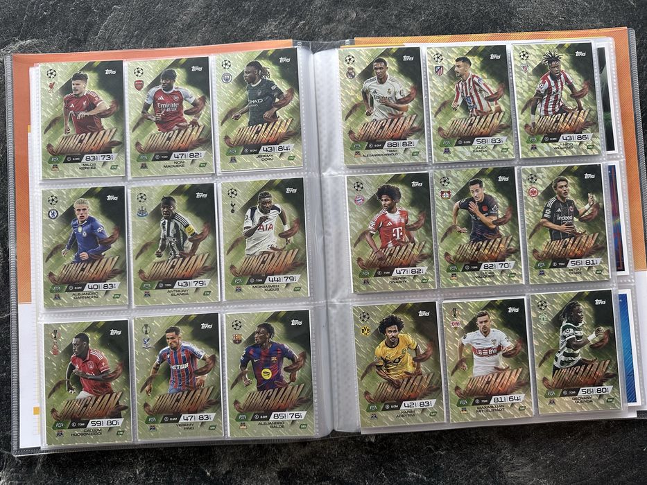 Set base complet Match Attax Extra 2025-2026 + Build a Baller