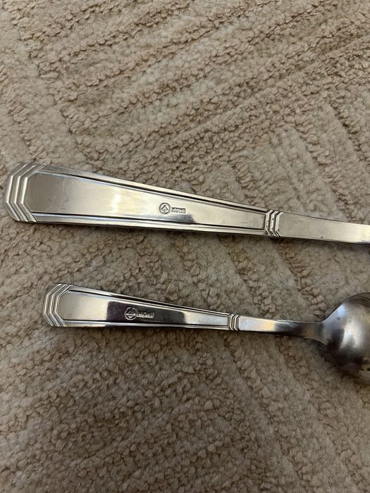 Tacamuri masa inox, alpaca, vintage