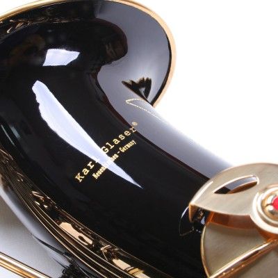 Saxofon Alto Karl Glaser NEGRU+AURIU NOU ALT curbat Saxophone Germania