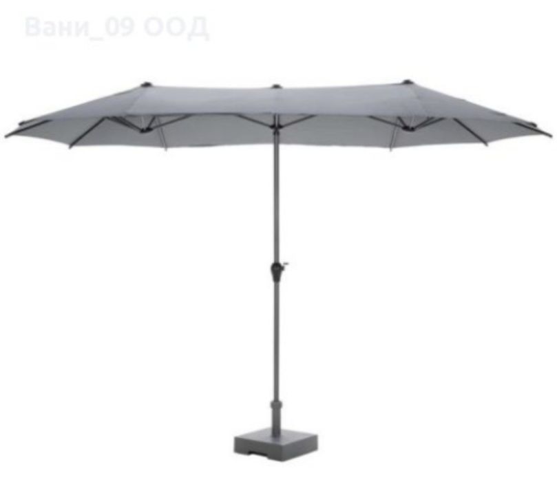 Двоен градински чадър в 2 цвята