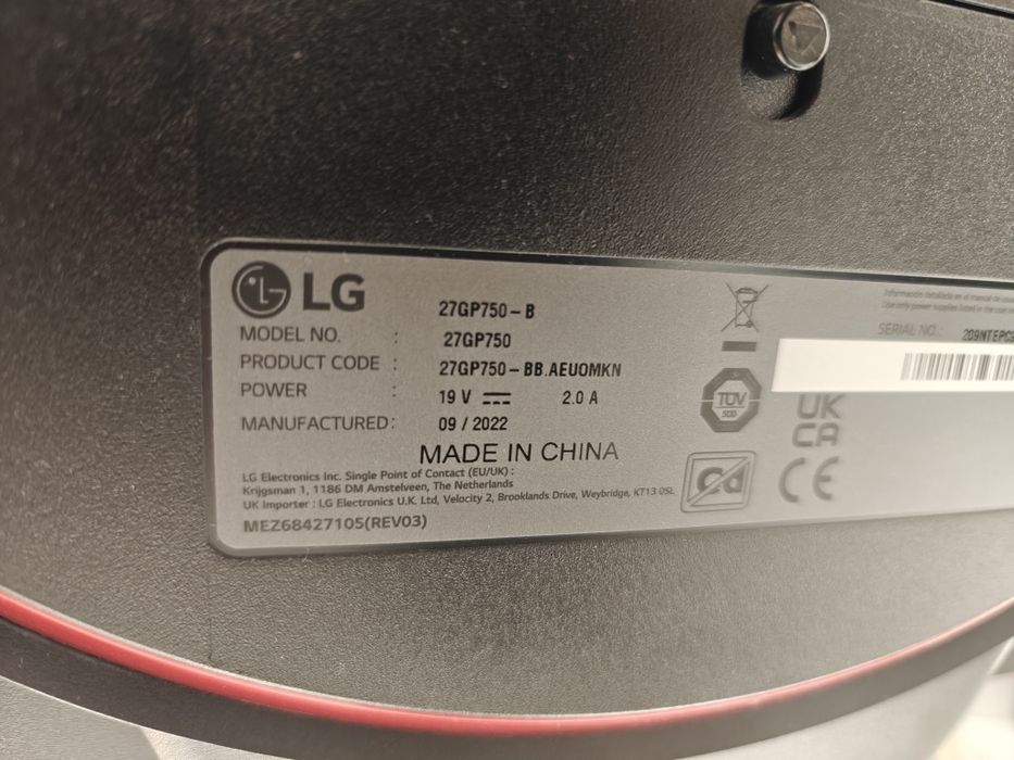 Monitor  LG 27GP750-B