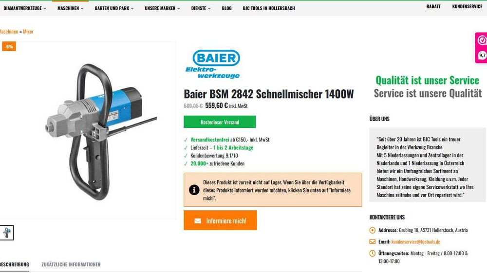 Mixer Baier BSM 2842