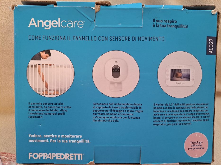 Видео бебефон със сензорен пад за движение и дишането Angelcare AC327