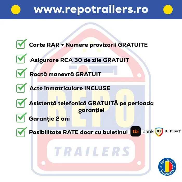 Remorca Auto 750 KG RRS PRO 2320 x 1220 x 35 cm OFERTA 4570 TVA INCLUS