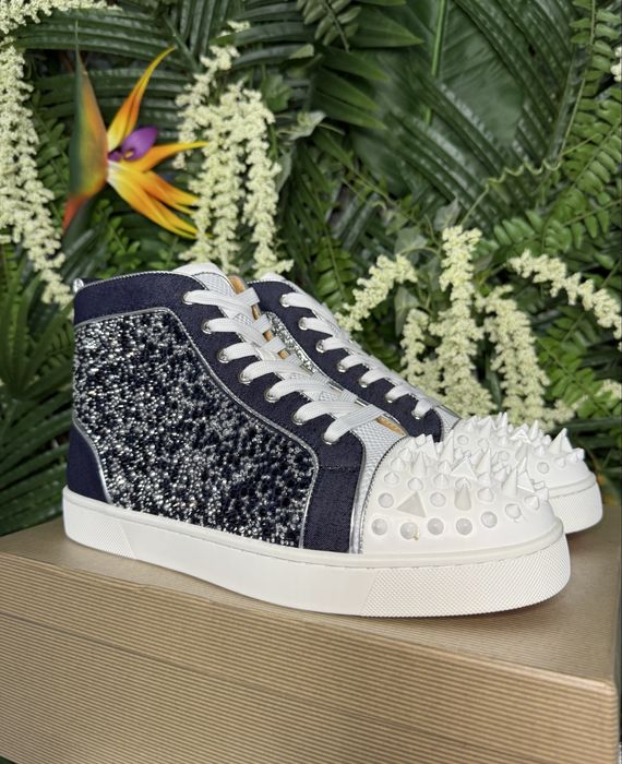 Christian Louboutin High White Blue