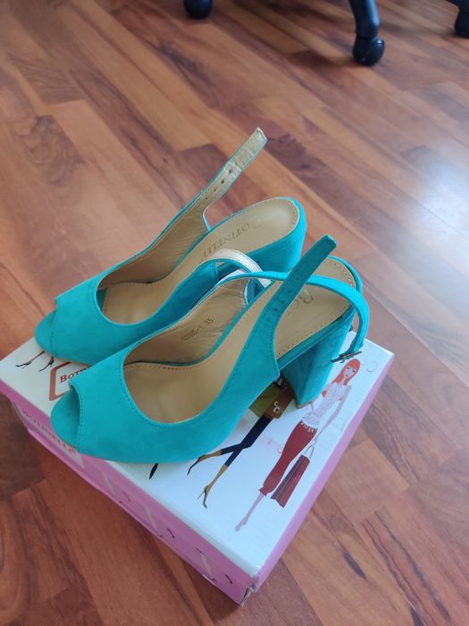 Pantofi ocazie turcoaz