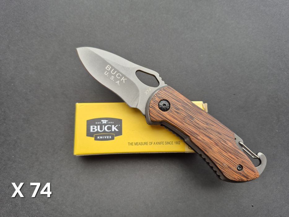 Сгъваеми джобни ножчета BUCK с дървена дръжка