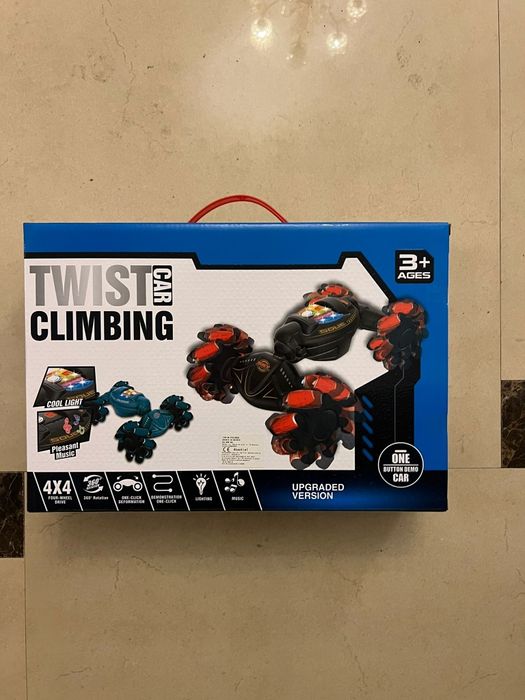 Transport gratuit, Mașinuță de cascadorii cu ceas și telecomanda, rosu