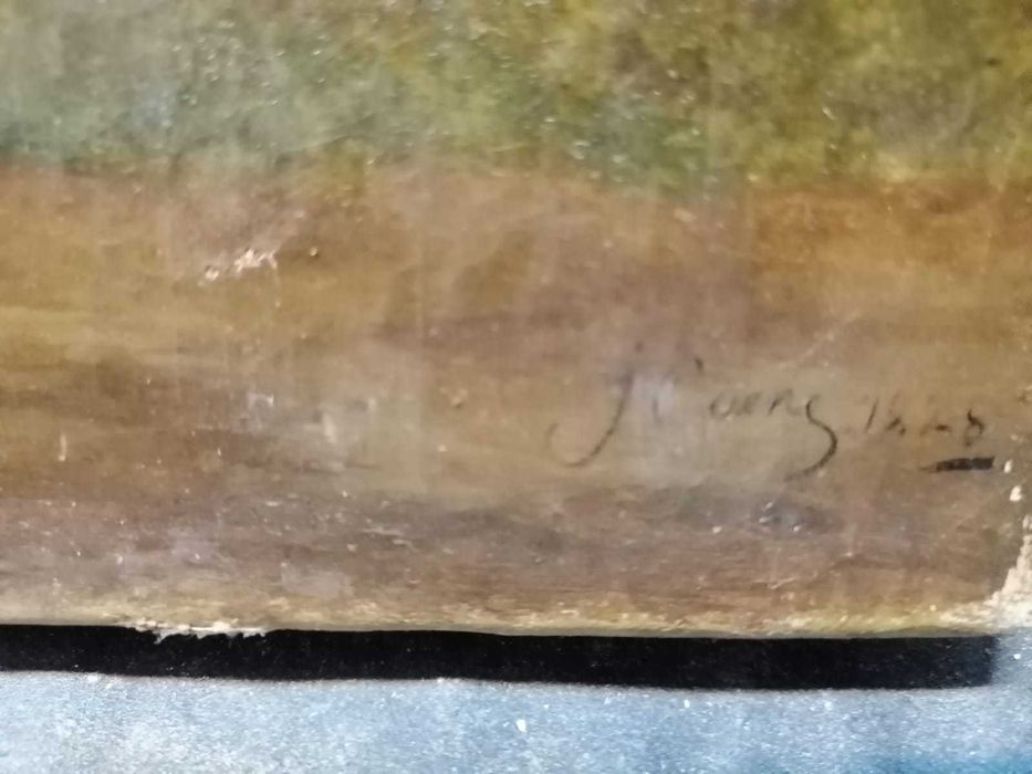 J B Coene, ulei pe panza, 53/46 cm, semnt, datat 1828, Belgia