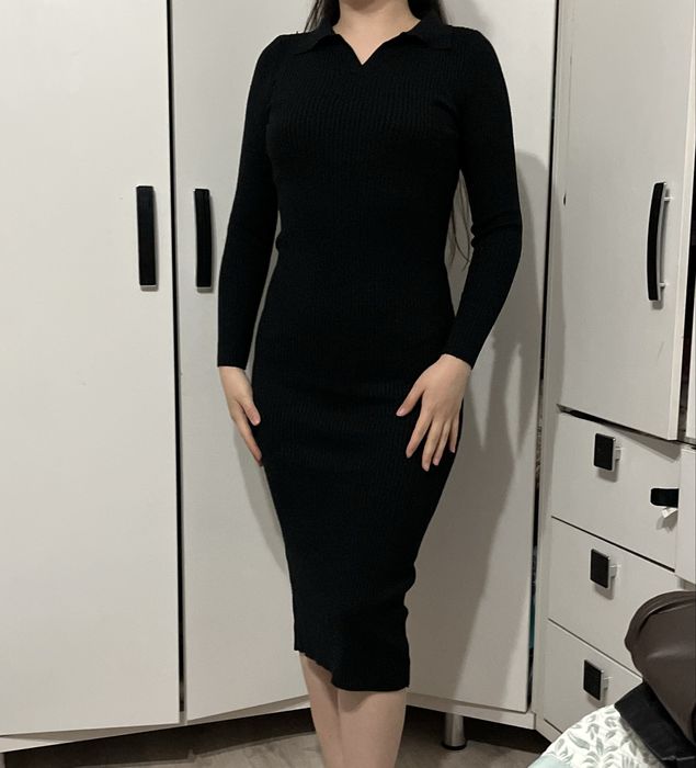 Платье черное трикотаж