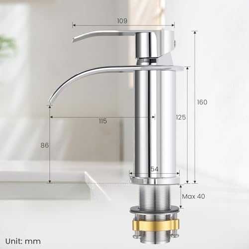 Нов Модерен смесител за баня Waterfall хром G1/2 маркучи Кран чешма мивка