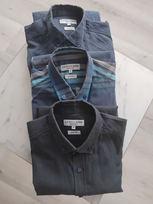 3 cămăși U.S. Polo ASSN. - 100% bumbac - marimea S Slim Fit