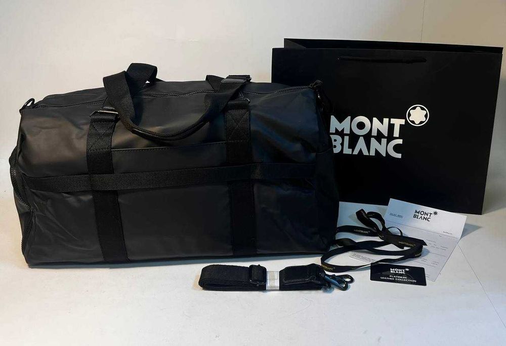 In stoc voiaj, geanta sport Mont Blanc, piele