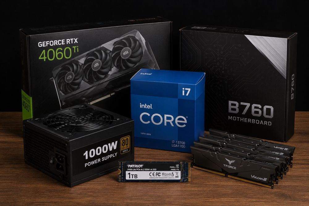 Intel Core i7-13700 + B760 + 32GB DDR4 + SSD 1TB