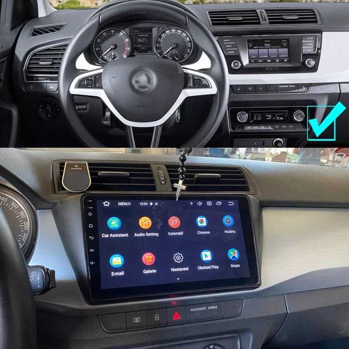 Navigatie Android Skoda Fabia Waze YouTube GPS