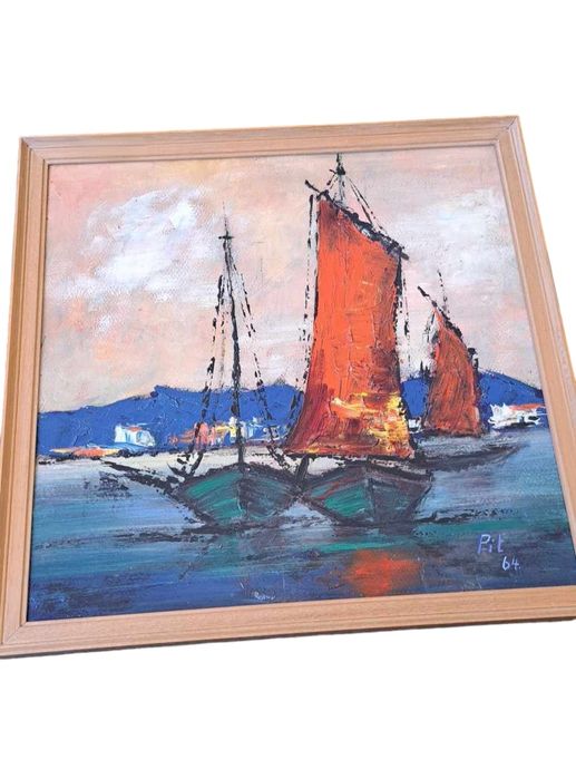 Стара маслена картина, страхотна